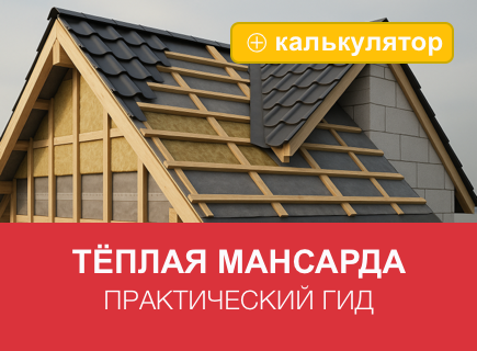 Утепление крыши и мансарды в доме из газобетона